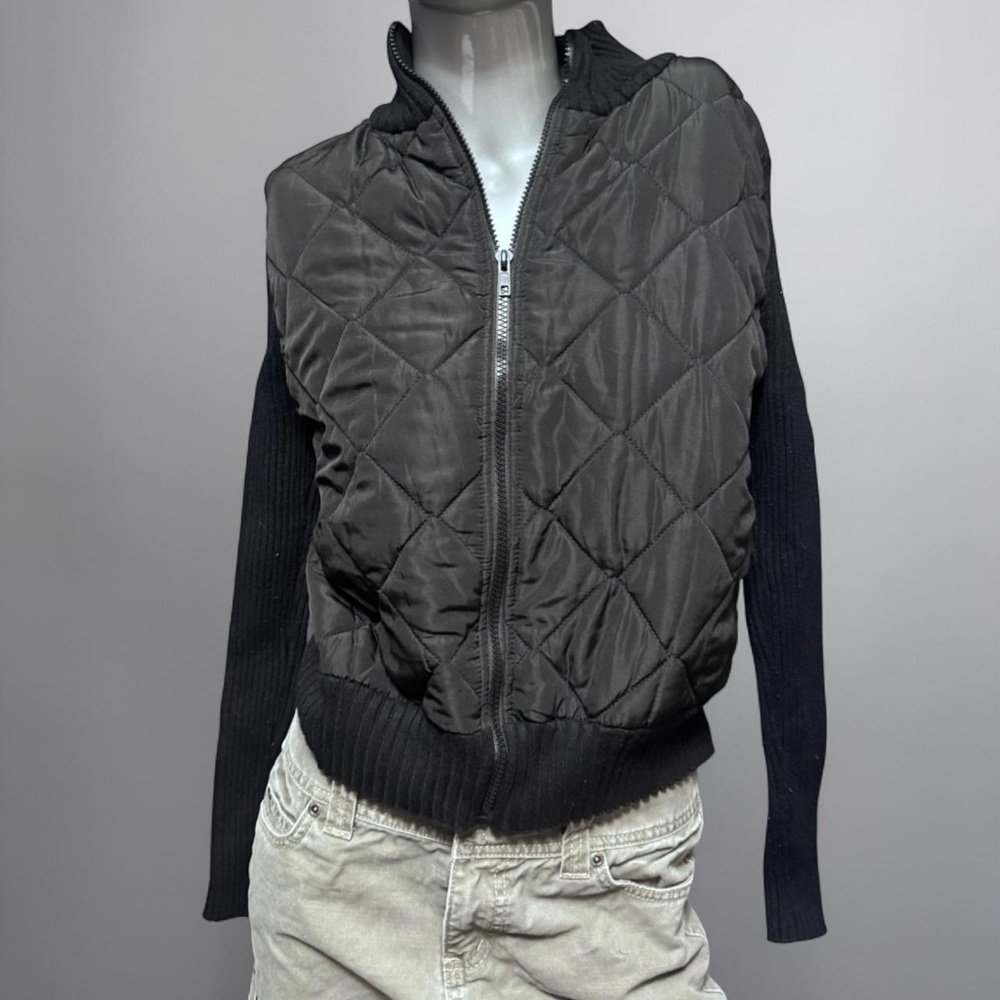 Madden Girl By Steve Madden Lightweight Jacket W/ Knit Sleeves